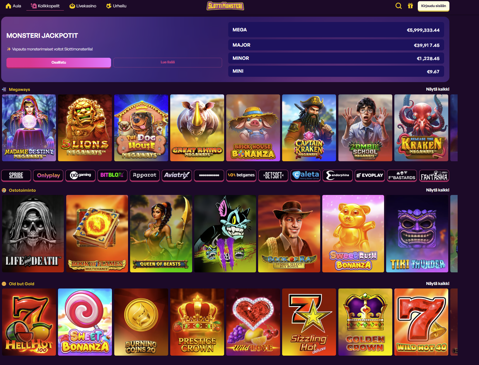 Slottimonsteri nettikasino — bonus ja tarjoukset 2026 | Ysivitonen.com